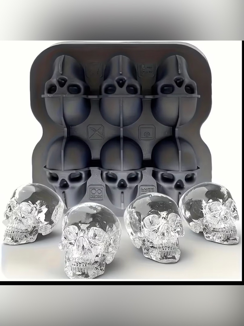 Silicone Skull Cold/Hot Mold Tray